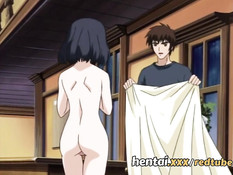 Заключённая хентай девушка с кляпом во рту подверглась насилию