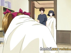 Заключённая хентай девушка с кляпом во рту подверглась насилию