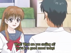 Парнишка заполнил горячей спермой бритую киску хентай подруги