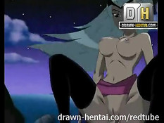 Аниме женщина отсасывает парню ночью на природе и даёт в анус