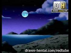 Аниме женщина отсасывает парню ночью на природе и даёт в анус