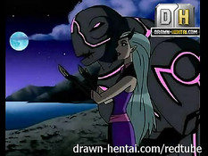 Аниме женщина отсасывает парню ночью на природе и даёт в анус