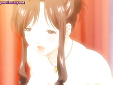 Парень отлизывает киски и ебётся с тремя сисястыми хентай девками