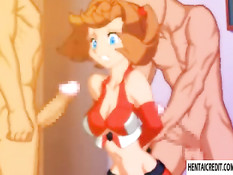 Злобные парни отодрали хентай девку с хвостиками в киску и ротик