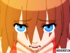 Злобные парни отодрали хентай девку с хвостиками в киску и ротик