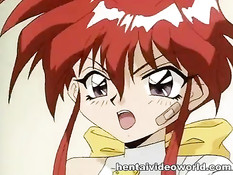 Парнишка занимается сексом с двумя влюблёнными аниме девками