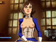 Полуголая аниме девка села на мужика и вставила в киску его член