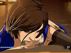 Полуголая аниме девка села на мужика и вставила в киску его член