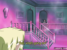 Развратная хентай дьяволица развела на секс молодого очкарика