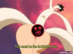 Развратная хентай дьяволица развела на секс молодого очкарика