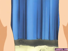 Развратная хентай дьяволица развела на секс молодого очкарика