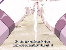 Грудастая хентай подруга в бане дрочит член и садится на паренька