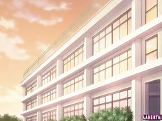 Хентай девка с большой грудью подползла к парню и села на член