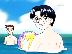 Обнажённую хентай девку под водой в море оттрахали вибратором