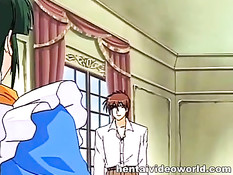 Парень наблюдает как хентай лесбиянки ебутся используя страпон