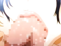 Две горячие хентай малышки отсасывают парню член в раздевалке