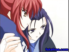 Три обнажённые хентай лесбиянки решили попробовать страпоном