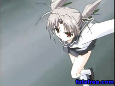 Три обнажённые хентай лесбиянки решили попробовать страпоном