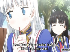 Грудастую хентай девчонку залили спермой на ганг банг секс оргии