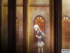 Грудастую хентай девчонку залили спермой на ганг банг секс оргии