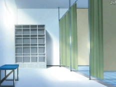 Хентай девка в короткой юбке легла на кровать и раздвинула ножки