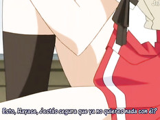 Хентай девка в короткой юбке легла на кровать и раздвинула ножки