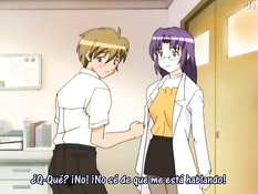 Хентай девка в короткой юбке легла на кровать и раздвинула ножки