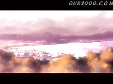 Парень играет с большими сиськами хентай подруги и даёт отсосать