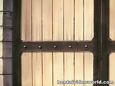 Рыцарь приковал аниме девушку цепями и заставил отсасывать член