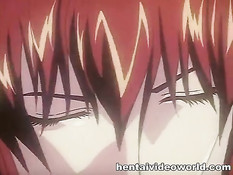 Рыцарь приковал аниме девушку цепями и заставил отсасывать член