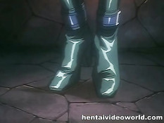 Рыцарь приковал аниме девушку цепями и заставил отсасывать член