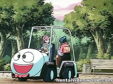 Рыцарь приковал аниме девушку цепями и заставил отсасывать член