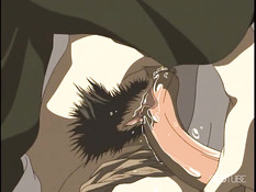 Связанной хентай девчонке приходится отсасывать парнишке член