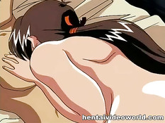 Хентай девка зашла в комнату и села сверху на возбуждённый хуй