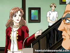 Возбуждённый паренёк оттрахал раком скромную хентай девчонку