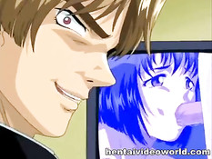 Возбуждённый паренёк оттрахал раком скромную хентай девчонку