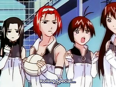 Джентльмен в очках ебёт раком двух похотливых хентай девчонок