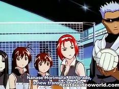 Джентльмен в очках ебёт раком двух похотливых хентай девчонок