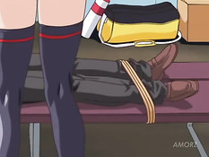 Парнишка занимается сексом с двумя шикарными хентай девушками