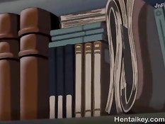 Две грудастые хентай подруги на кровати трахаются с одним парнем