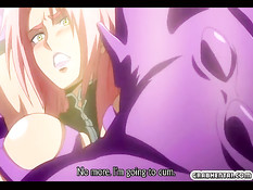 Похотливые монстры вдвоём оттрахали беременную хентай девушку