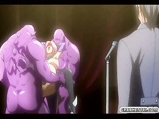 Похотливые монстры вдвоём оттрахали беременную хентай девушку