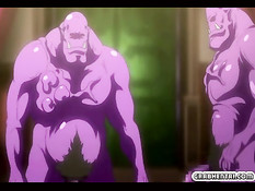 Похотливые монстры вдвоём оттрахали беременную хентай девушку