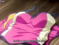 Грудастая хентай блондиночка села на парня и довела до оргазма