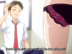 Грудастая хентай блондиночка села на парня и довела до оргазма