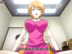 Грудастая хентай блондиночка села на парня и довела до оргазма