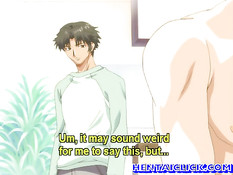 Аниме гей в одежде оттрахал в очко обнажённого худого паренька