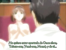 Мужчина в очках делает куннилингус и трахает в киску аниме девку