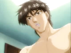 Мужчина в очках делает куннилингус и трахает в киску аниме девку