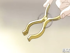 Грудастая хентай девушка занимается сексом с мужиками в автобусе